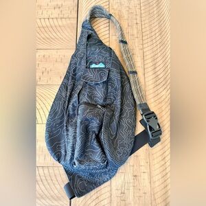 Kavu rope sling black print bag